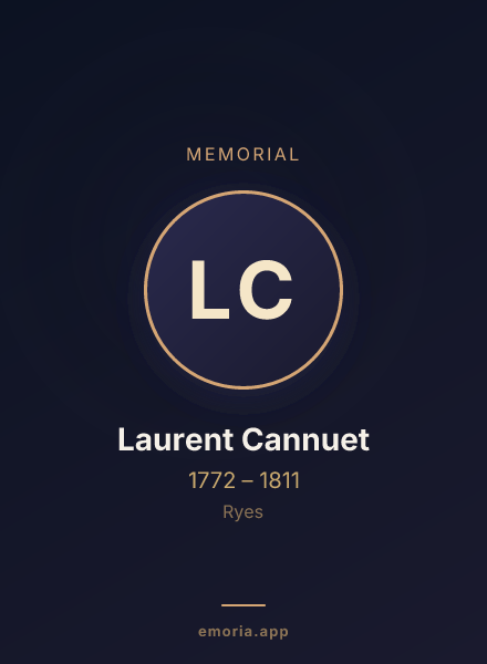Memorial portrait of Laurent Cannuet