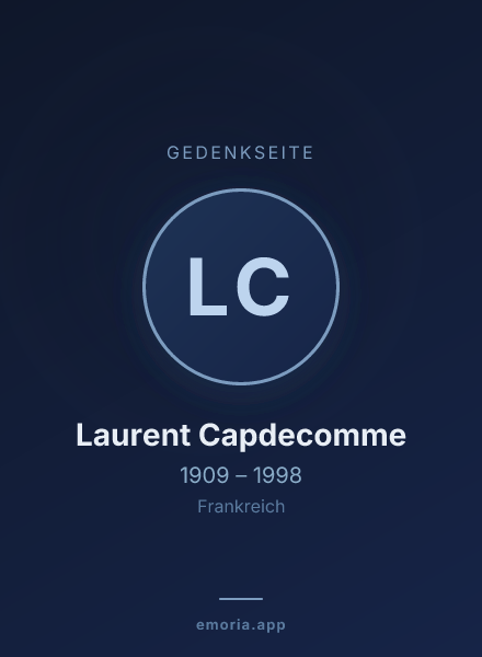 Gedenkportrait von Laurent Capdecomme