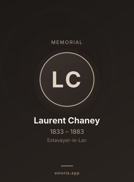 Memorial portrait of Laurent Chaney