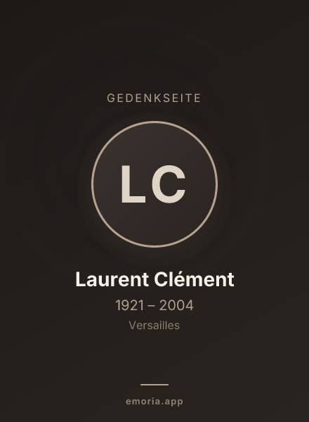 Gedenkportrait von Laurent Clément
