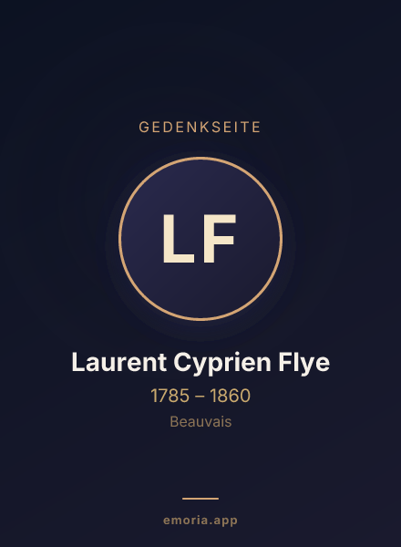 Gedenkportrait von Laurent Cyprien Flye