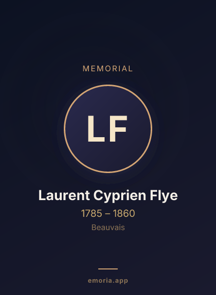 Memorial portrait of Laurent Cyprien Flye