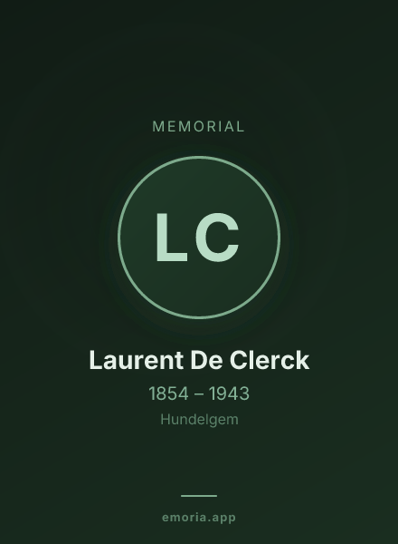 Memorial portrait of Laurent De Clerck