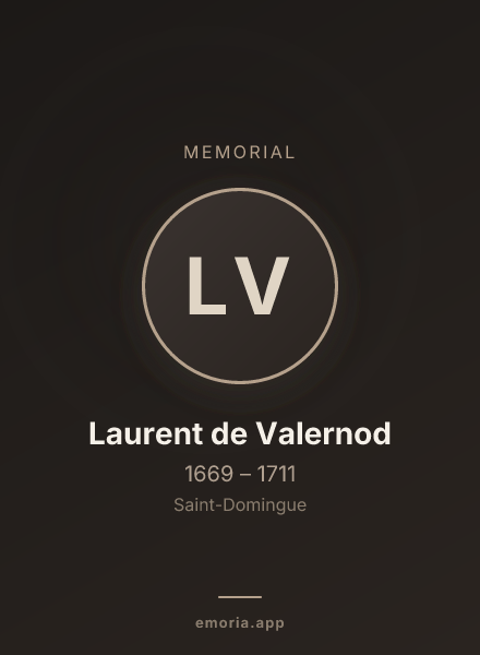 Memorial portrait of Laurent de Valernod