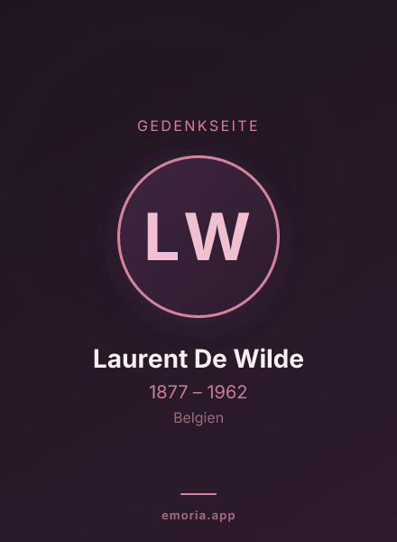 Gedenkportrait von Laurent De Wilde