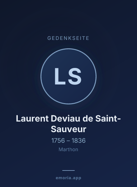 Gedenkportrait von Laurent Deviau de Saint-Sauveur