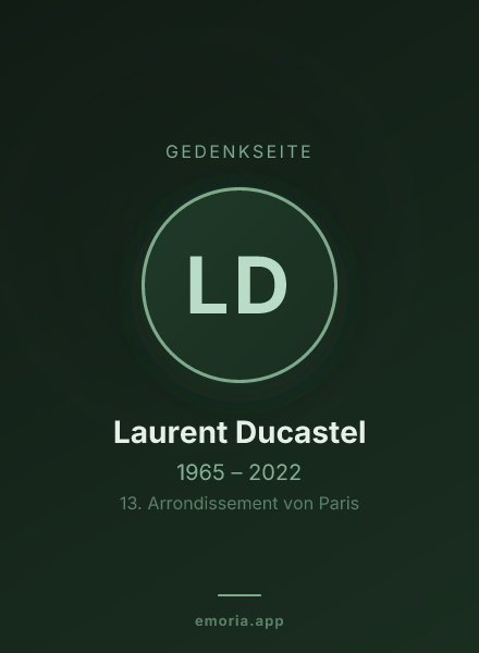 Gedenkportrait von Laurent Ducastel
