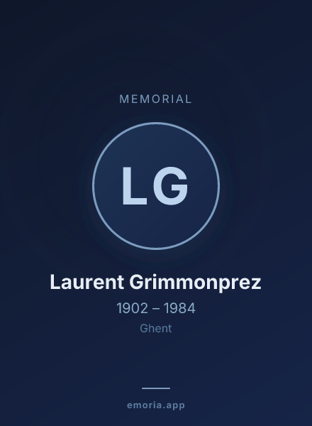 Memorial portrait of Laurent Grimmonprez