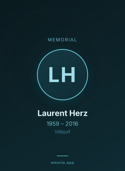 Memorial portrait of Laurent Herz