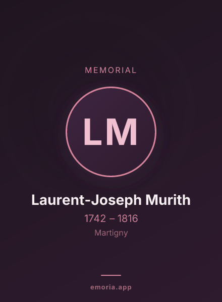 Memorial portrait of Laurent-Joseph Murith