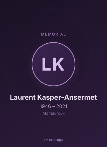 Memorial portrait of Laurent Kasper-Ansermet