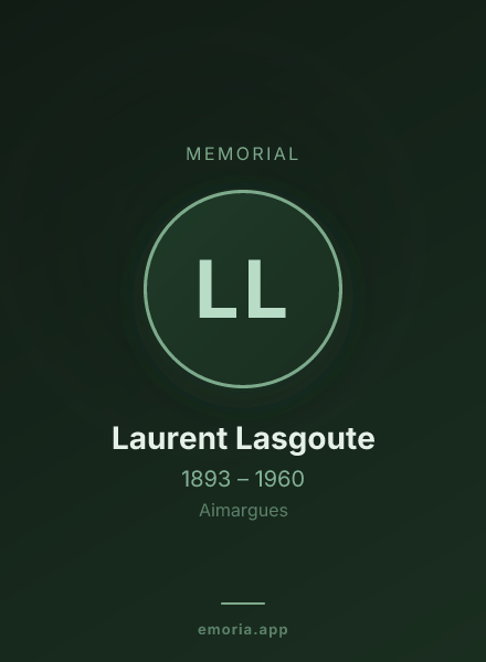 Memorial portrait of Laurent Lasgoute