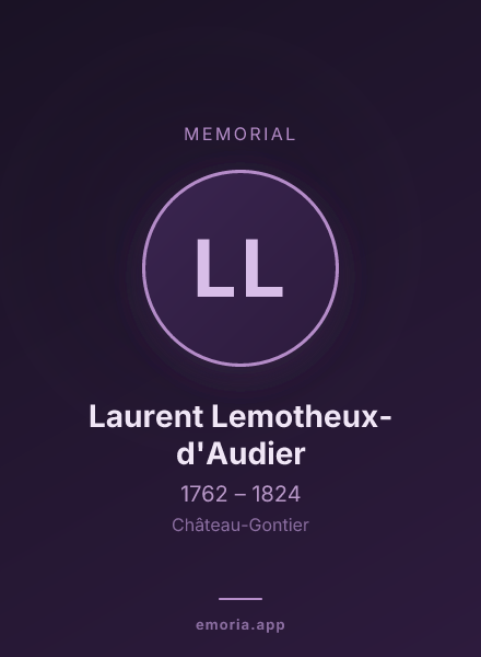 Memorial portrait of Laurent Lemotheux-d'Audier
