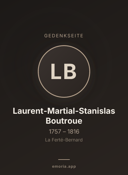 Gedenkportrait von Laurent-Martial-Stanislas Boutroue