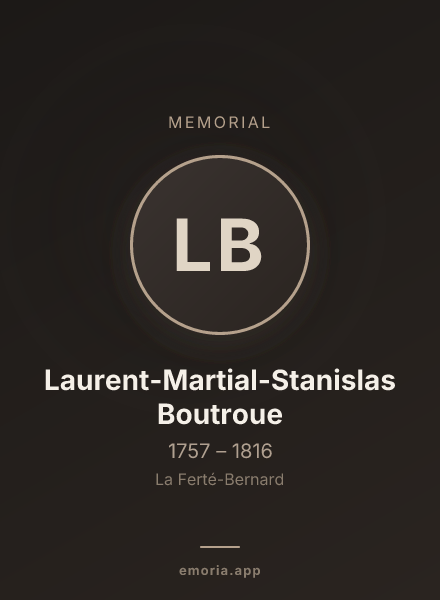 Memorial portrait of Laurent-Martial-Stanislas Boutroue