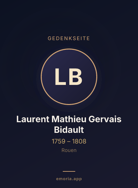 Gedenkportrait von Laurent Mathieu Gervais Bidault