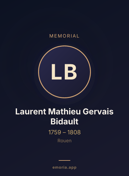 Memorial portrait of Laurent Mathieu Gervais Bidault