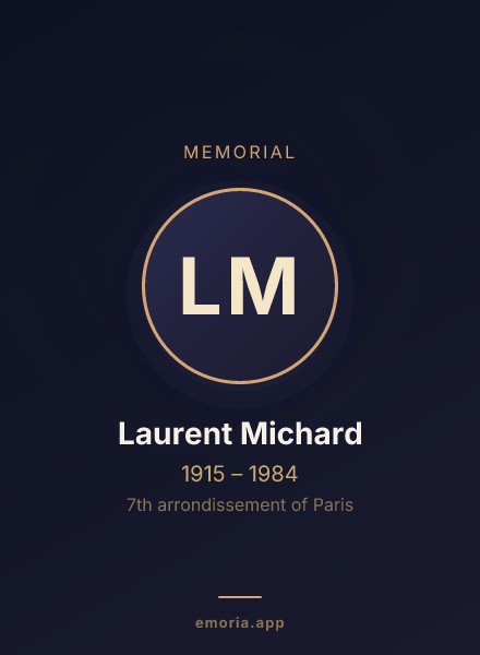 Memorial portrait of Laurent Michard