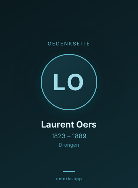 Gedenkportrait von Laurent Oers