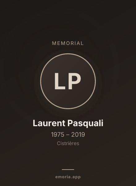 Memorial portrait of Laurent Pasquali