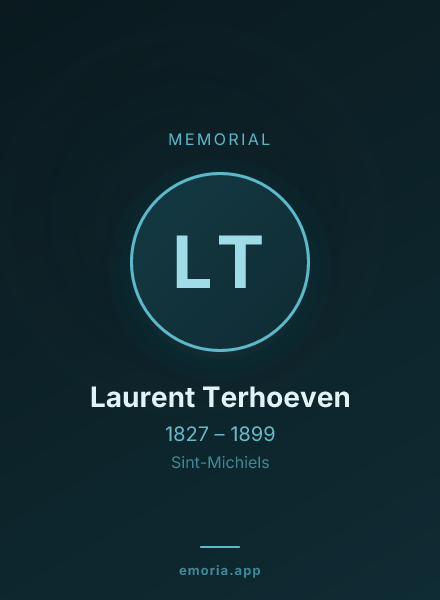 Memorial portrait of Laurent Terhoeven