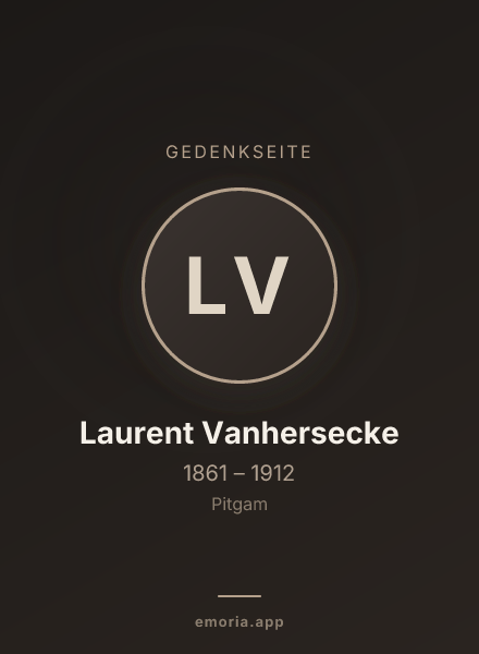 Gedenkportrait von Laurent Vanhersecke