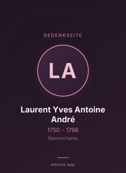 Gedenkportrait von Laurent Yves Antoine André