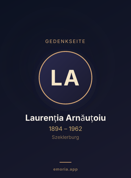 Gedenkportrait von Laurenția Arnăuțoiu