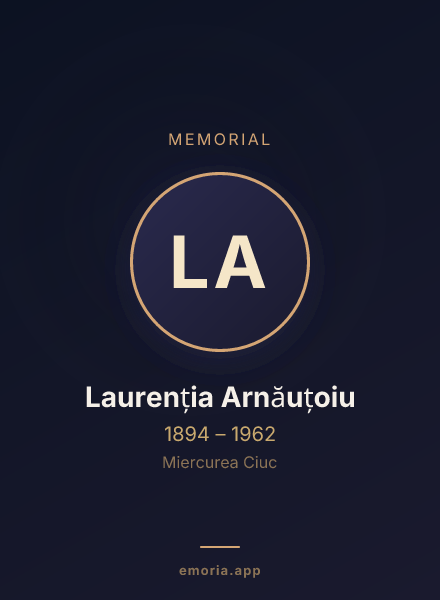 Memorial portrait of Laurenția Arnăuțoiu