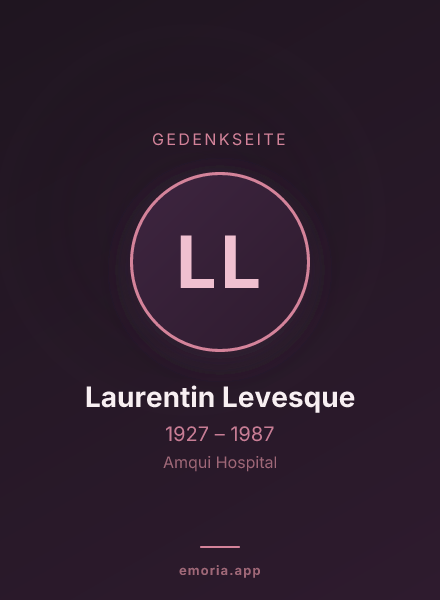 Gedenkportrait von Laurentin Levesque