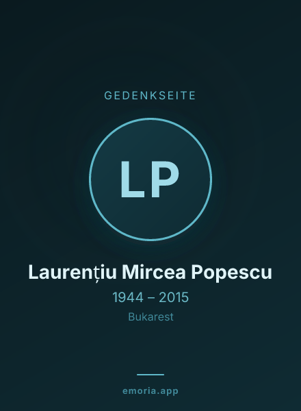 Gedenkportrait von Laurențiu Mircea Popescu