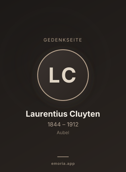 Gedenkportrait von Laurentius Cluyten