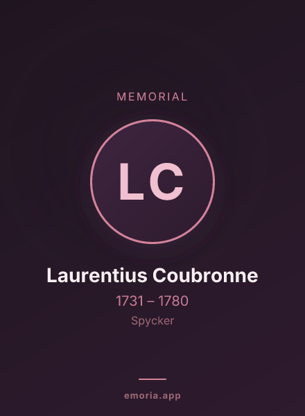 Memorial portrait of Laurentius Coubronne