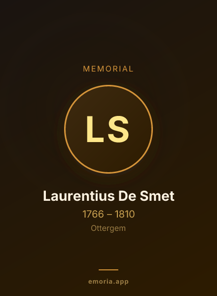 Memorial portrait of Laurentius De Smet
