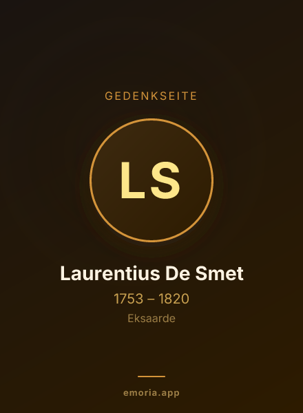 Gedenkportrait von Laurentius De Smet