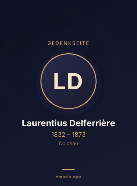 Gedenkportrait von Laurentius Delferrière