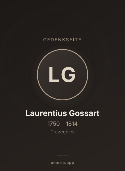 Gedenkportrait von Laurentius Gossart