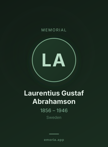Memorial portrait of Laurentius Gustaf Abrahamson