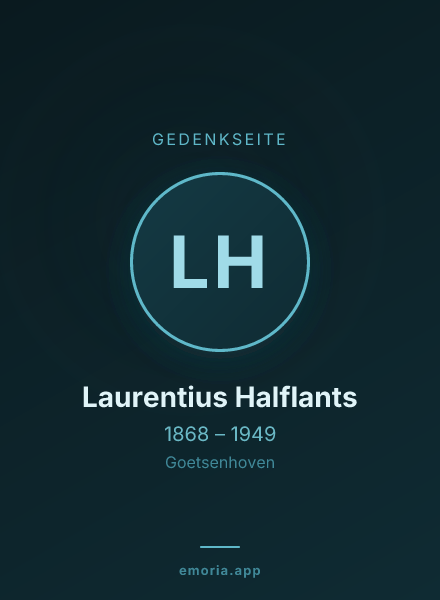 Gedenkportrait von Laurentius Halflants