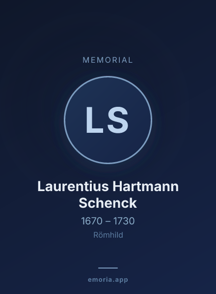 Memorial portrait of Laurentius Hartmann Schenck