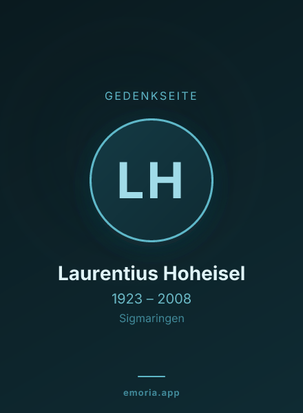 Gedenkportrait von Laurentius Hoheisel