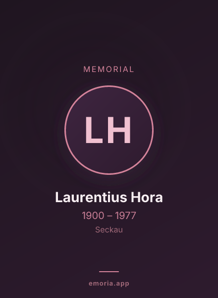 Memorial portrait of Laurentius Hora