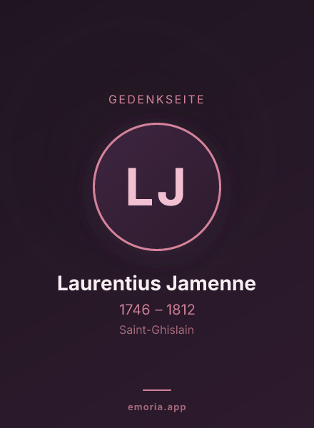 Gedenkportrait von Laurentius Jamenne