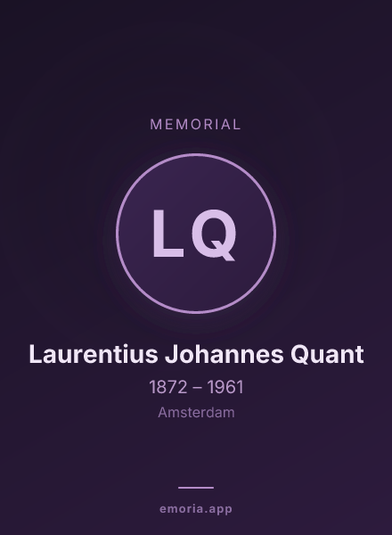 Memorial portrait of Laurentius Johannes Quant
