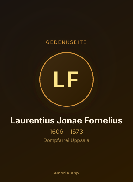 Gedenkportrait von Laurentius Jonae Fornelius