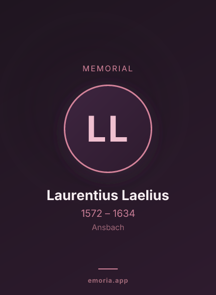 Memorial portrait of Laurentius Laelius