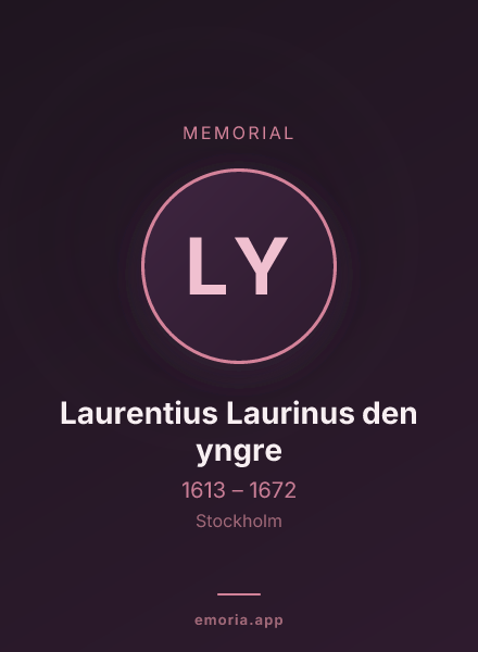 Memorial portrait of Laurentius Laurinus den yngre