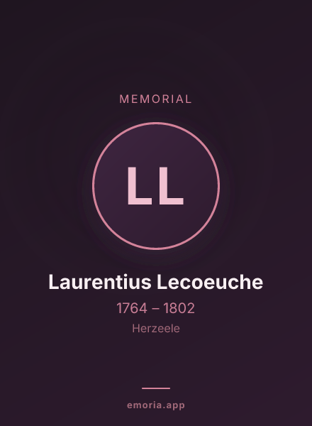 Memorial portrait of Laurentius Lecoeuche