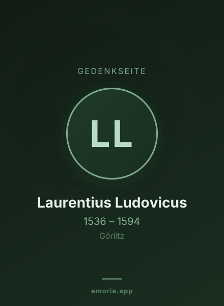 Gedenkportrait von Laurentius Ludovicus