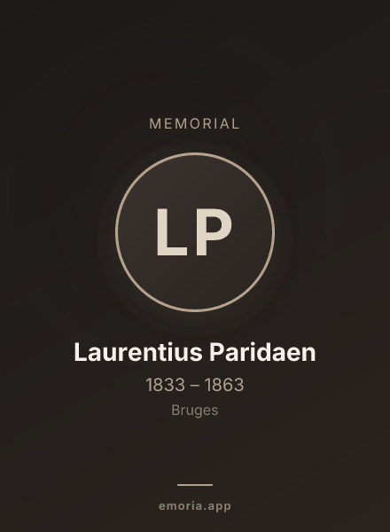 Memorial portrait of Laurentius Paridaen